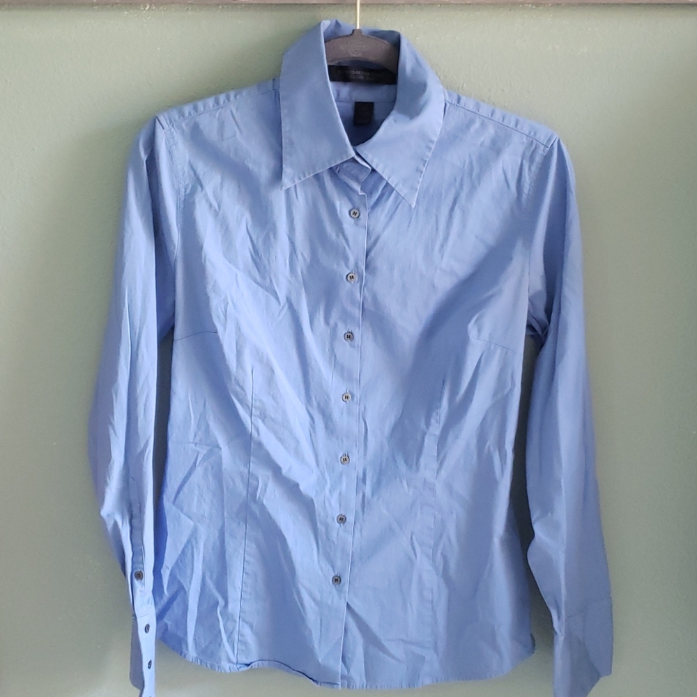 Blue button up